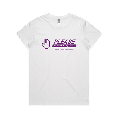 Do Not Shake My Hand Tee by Lonely Kids Club. All clothing from our T-shirts to our shorts and hoodies are ethically made, and printed packed and shipped from Sydney.