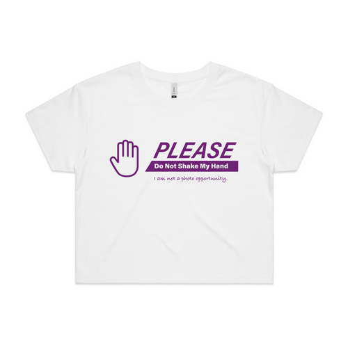 Do Not Shake My Hand Tee by Lonely Kids Club. All clothing from our T-shirts to our shorts and hoodies are ethically made, and printed packed and shipped from Sydney.