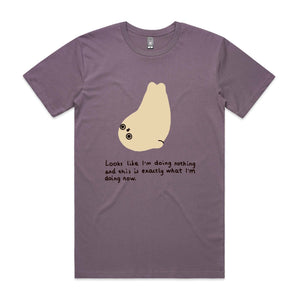 Doing Nothing Seal Tee by Lonely Kids Club. All clothing from our T-shirts to our shorts and hoodies are ethically made, and printed packed and shipped from Sydney.