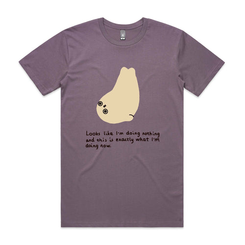 Doing Nothing Seal Tee by Lonely Kids Club. All clothing from our T-shirts to our shorts and hoodies are ethically made, and printed packed and shipped from Sydney.