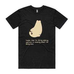 Doing Nothing Seal Tee by Lonely Kids Club. All clothing from our T-shirts to our shorts and hoodies are ethically made, and printed packed and shipped from Sydney.