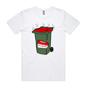 Dom Perrottet Trash Tee by Lonely Kids Club. All clothing from our T-shirts to our shorts and hoodies are ethically made, and printed packed and shipped from Sydney.