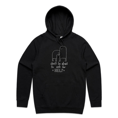 Don't Be Afraid Hoodie by Lonely Kids Club. All clothing from our T-shirts to our shorts and hoodies are ethically made, and printed packed and shipped from Sydney.
