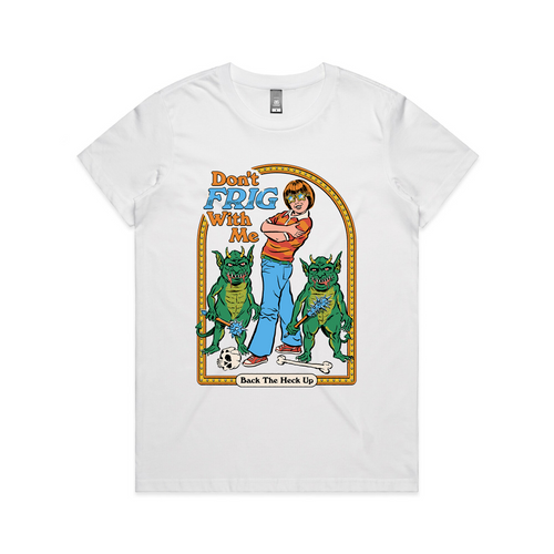 Don't Frig With Me Tee by Lonely Kids Club. All clothing from our T-shirts to our shorts and hoodies are ethically made, and printed packed and shipped from Sydney.