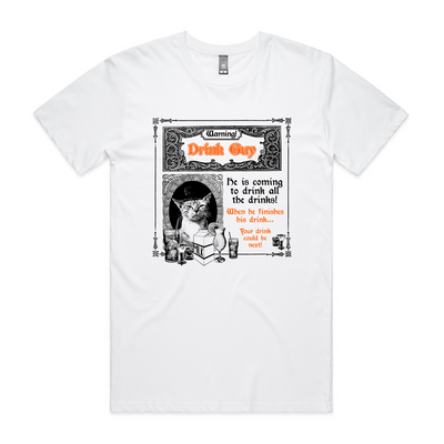 Drink Guy Tee by Lonely Kids Club. All clothing from our T-shirts to our shorts and hoodies are ethically made, and printed packed and shipped from Sydney.