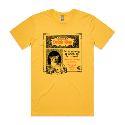 Drink Guy Tee by Lonely Kids Club. All clothing from our T-shirts to our shorts and hoodies are ethically made, and printed packed and shipped from Sydney.