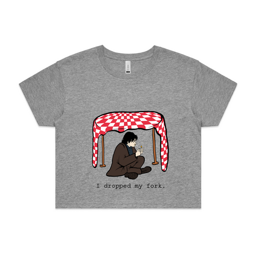 I Dropped My Fork Tee by Lonely Kids Club. All clothing from our T-shirts to our shorts and hoodies are ethically made, and printed packed and shipped from Sydney.