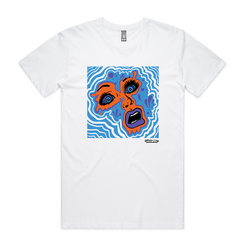 Tassone Drowning/LSD Tee by Lonely Kids Club. All clothing from our T-shirts to our shorts and hoodies are ethically made, and printed packed and shipped from Sydney.
