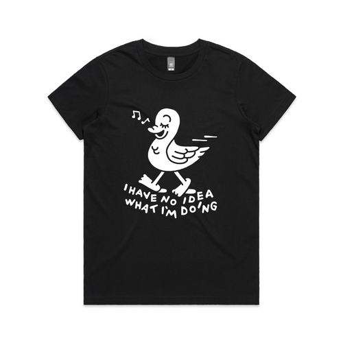 No Idea Duck Tee by Lonely Kids Club. All clothing from our T-shirts to our shorts and hoodies are ethically made, and printed packed and shipped from Sydney.