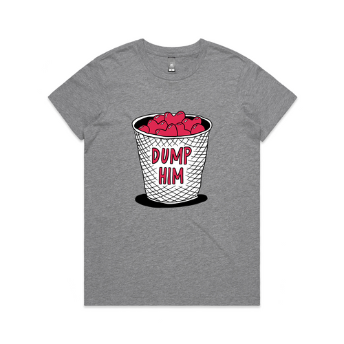 Dump Him Tee by Lonely Kids Club. All clothing from our T-shirts to our shorts and hoodies are ethically made, and printed packed and shipped from Sydney.