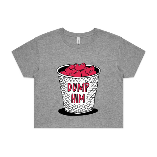 Dump Him Tee by Lonely Kids Club. All clothing from our T-shirts to our shorts and hoodies are ethically made, and printed packed and shipped from Sydney.