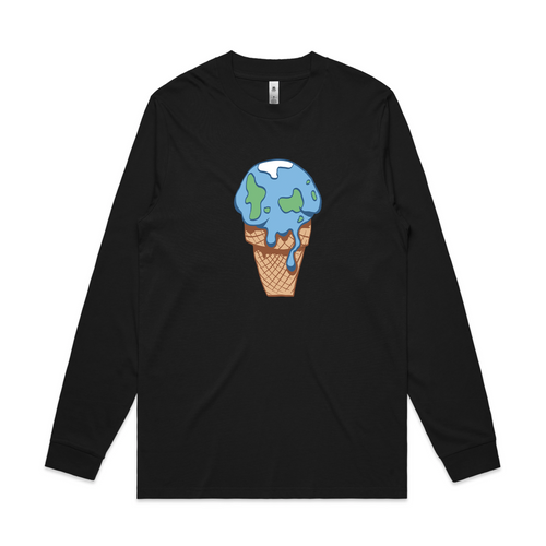 Earth Ice Cream Tee by Lonely Kids Club. All clothing from our T-shirts to our shorts and hoodies are ethically made, and printed packed and shipped from Sydney.