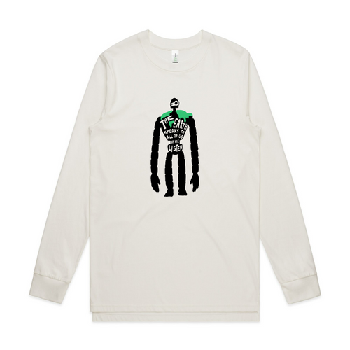 Earth Speaks Tee by Lonely Kids Club. All clothing from our T-shirts to our shorts and hoodies are ethically made, and printed packed and shipped from Sydney.
