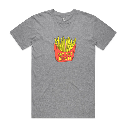 Eat The Rich Tee by Lonely Kids Club. All clothing from our T-shirts to our shorts and hoodies are ethically made, and printed packed and shipped from Sydney.