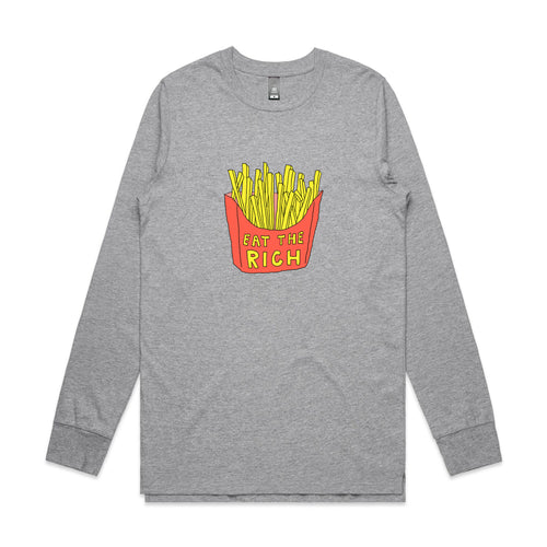 Eat The Rich Tee by Lonely Kids Club. All clothing from our T-shirts to our shorts and hoodies are ethically made, and printed packed and shipped from Sydney.