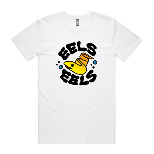 Eels Eels Tee by Lonely Kids Club. All clothing from our T-shirts to our shorts and hoodies are ethically made, and printed packed and shipped from Sydney.