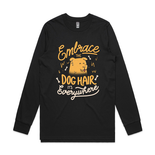 Embrace The Dog Hair Tee by Lonely Kids Club. All clothing from our T-shirts to our shorts and hoodies are ethically made, and printed packed and shipped from Sydney.