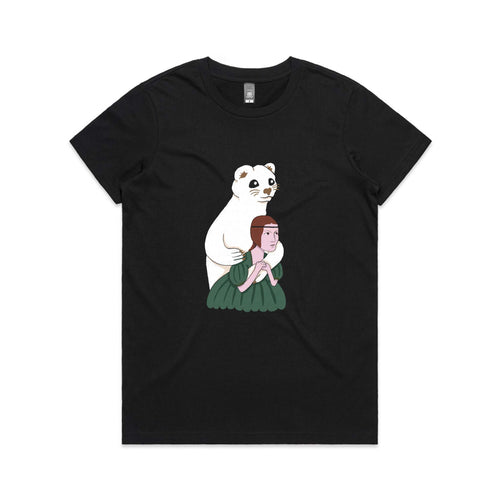 Ermine With A Lady Tee by Lonely Kids Club. All clothing from our T-shirts to our shorts and hoodies are ethically made, and printed packed and shipped from Sydney.
