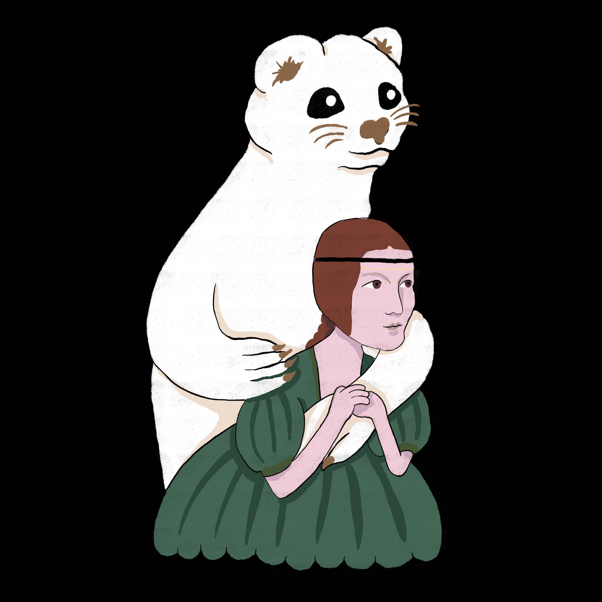 Ermine With A Lady Tee