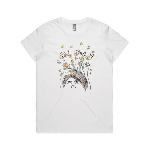 Eve Only Flower Thoughts Tee by Lonely Kids Club. All clothing from our T-shirts to our shorts and hoodies are ethically made, and printed packed and shipped from Sydney.