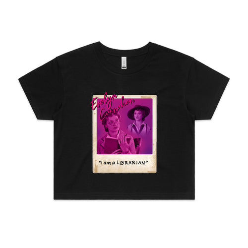 Evelyn Carnahan Retro Tee by Lonely Kids Club. All clothing from our T-shirts to our shorts and hoodies are ethically made, and printed packed and shipped from Sydney.