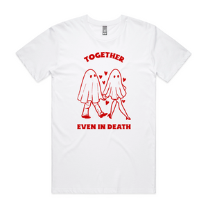 Even In Death Tee by Lonely Kids Club. All clothing from our T-shirts to our shorts and hoodies are ethically made, and printed packed and shipped from Sydney.