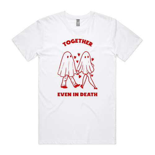 Even In Death Tee by Lonely Kids Club. All clothing from our T-shirts to our shorts and hoodies are ethically made, and printed packed and shipped from Sydney.