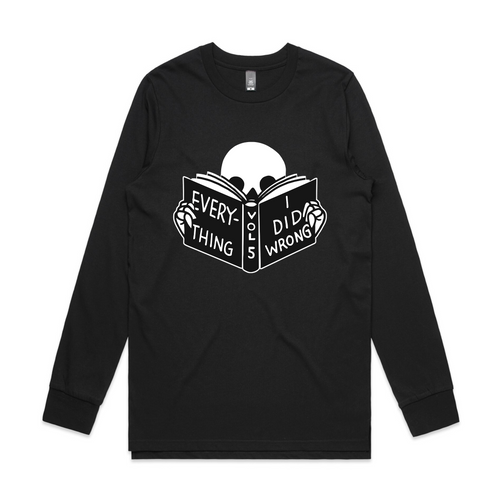Everything I Did Wrong Tee by Lonely Kids Club. All clothing from our T-shirts to our shorts and hoodies are ethically made, and printed packed and shipped from Sydney.