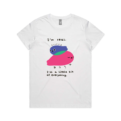 Everything Seal Tee by Lonely Kids Club. All clothing from our T-shirts to our shorts and hoodies are ethically made, and printed packed and shipped from Sydney.