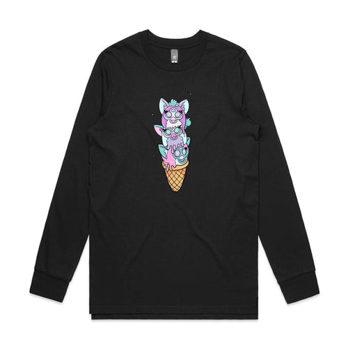 Furby Stack Tee by Lonely Kids Club. All clothing from our T-shirts to our shorts and hoodies are ethically made, and printed packed and shipped from Sydney.