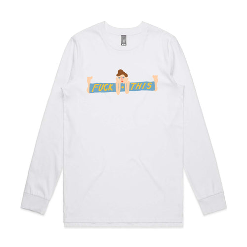 Fuck This Tee by Lonely Kids Club. All clothing from our T-shirts to our shorts and hoodies are ethically made, and printed packed and shipped from Sydney.