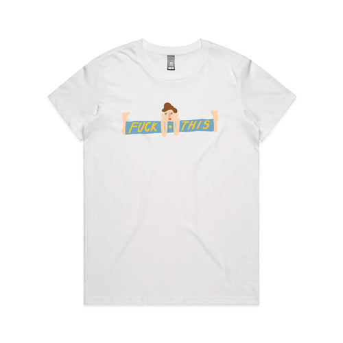 Fuck This Tee by Lonely Kids Club. All clothing from our T-shirts to our shorts and hoodies are ethically made, and printed packed and shipped from Sydney.