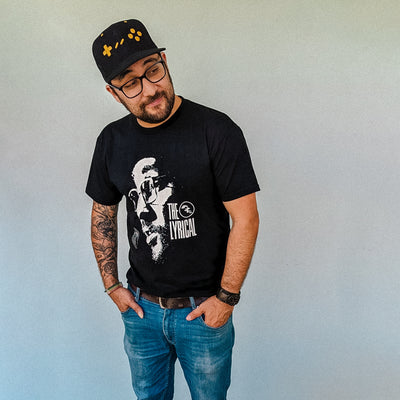 The Lyrical Face Tee by Lonely Kids Club. All clothing from our T-shirts to our shorts and hoodies are ethically made, and printed packed and shipped from Sydney.