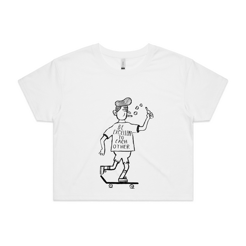 Failr Be Excellent Tee by Lonely Kids Club. All clothing from our T-shirts to our shorts and hoodies are ethically made, and printed packed and shipped from Sydney.