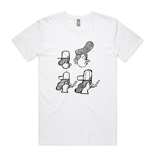 Failr Faces Tee by Lonely Kids Club. All clothing from our T-shirts to our shorts and hoodies are ethically made, and printed packed and shipped from Sydney.