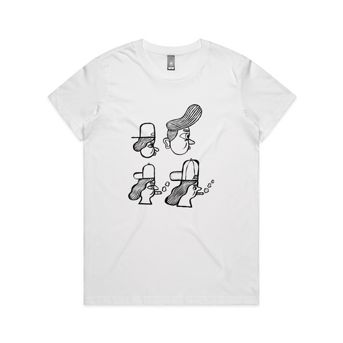 Failr Faces Tee by Lonely Kids Club. All clothing from our T-shirts to our shorts and hoodies are ethically made, and printed packed and shipped from Sydney.