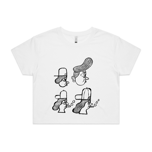 Failr Faces Tee by Lonely Kids Club. All clothing from our T-shirts to our shorts and hoodies are ethically made, and printed packed and shipped from Sydney.