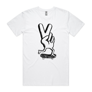 Failr Peace On A Board Tee by Lonely Kids Club. All clothing from our T-shirts to our shorts and hoodies are ethically made, and printed packed and shipped from Sydney.