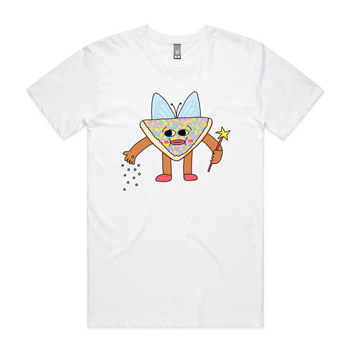 Fairy Bread Tee by Lonely Kids Club. All clothing from our T-shirts to our shorts and hoodies are ethically made, and printed packed and shipped from Sydney.