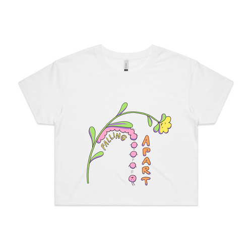 Falling Apart Tee by Lonely Kids Club. All clothing from our T-shirts to our shorts and hoodies are ethically made, and printed packed and shipped from Sydney.