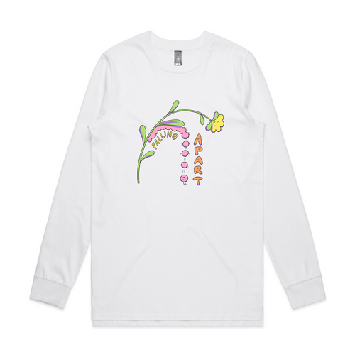 Falling Apart Tee by Lonely Kids Club. All clothing from our T-shirts to our shorts and hoodies are ethically made, and printed packed and shipped from Sydney.