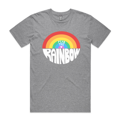 Fear The Rainbow Tee by Lonely Kids Club. All clothing from our T-shirts to our shorts and hoodies are ethically made, and printed packed and shipped from Sydney.