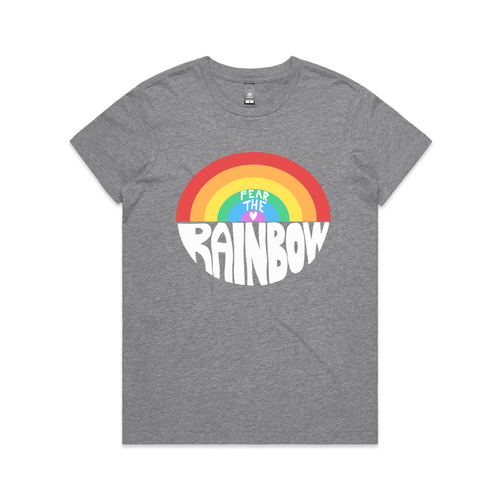Fear The Rainbow Tee by Lonely Kids Club. All clothing from our T-shirts to our shorts and hoodies are ethically made, and printed packed and shipped from Sydney.