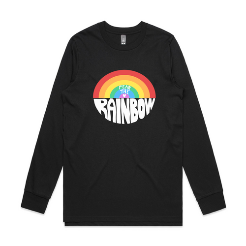 Fear The Rainbow Tee by Lonely Kids Club. All clothing from our T-shirts to our shorts and hoodies are ethically made, and printed packed and shipped from Sydney.