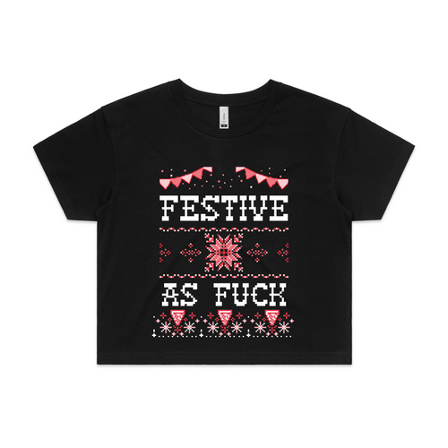 Festive As Fuck Tee by Lonely Kids Club. All clothing from our T-shirts to our shorts and hoodies are ethically made, and printed packed and shipped from Sydney.