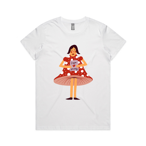 Forgive Yourself Tee by Lonely Kids Club. All clothing from our T-shirts to our shorts and hoodies are ethically made, and printed packed and shipped from Sydney.