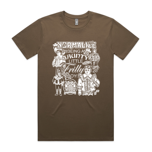 Frilly Boy Tee by Lonely Kids Club. All clothing from our T-shirts to our shorts and hoodies are ethically made, and printed packed and shipped from Sydney.