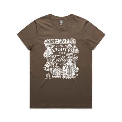 Frilly Boy Tee by Lonely Kids Club. All clothing from our T-shirts to our shorts and hoodies are ethically made, and printed packed and shipped from Sydney.
