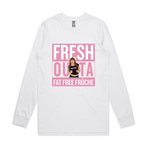 Fresh Outta Fruche Tee by Lonely Kids Club. All clothing from our T-shirts to our shorts and hoodies are ethically made, and printed packed and shipped from Sydney.