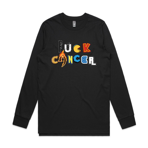 Fuck Cancer Charity Tee by Lonely Kids Club. All clothing from our T-shirts to our shorts and hoodies are ethically made, and printed packed and shipped from Sydney.